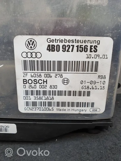 Audi A6 Allroad C5 Module de contrôle de boîte de vitesses ECU 4B0927156ES