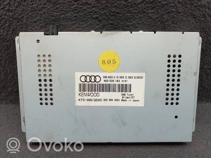 Audi A8 S8 D3 4E Радио/ проигрыватель CD/DVD / навигация 4E0910563C