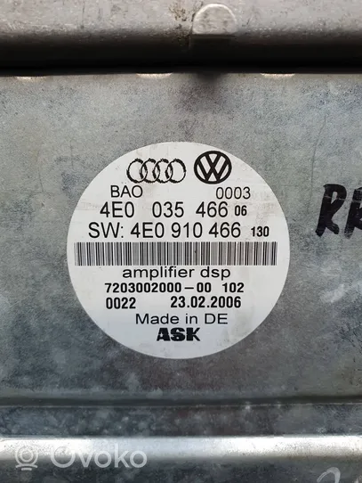 Audi A8 S8 D3 4E Amplificateur de son 4E0035466