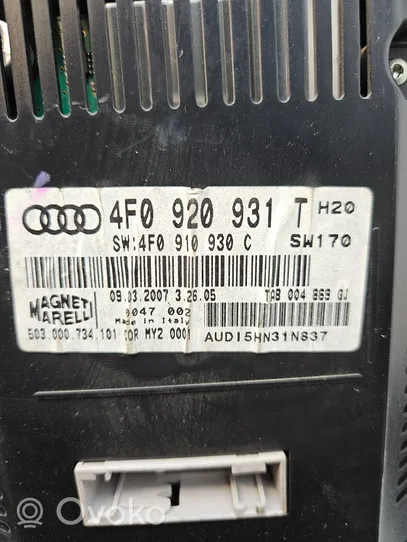 Audi A6 S6 C6 4F Spidometras (prietaisų skydelis) 4F0920931T