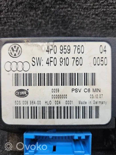 Audi A6 S6 C6 4F Modulo di controllo sedile 4F0959760