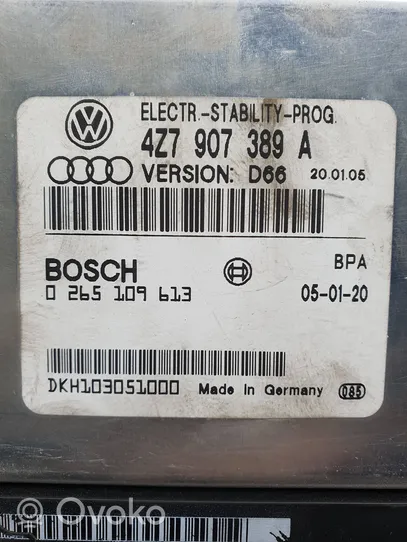 Audi A6 Allroad C5 Aktiivijousituksen ohjainlaite (ESP) 4Z7907389A