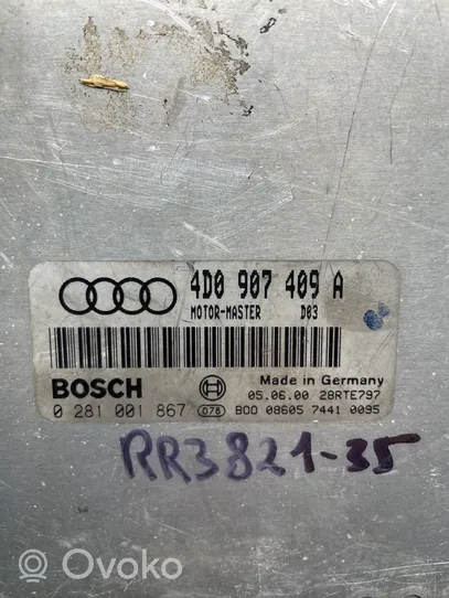 Audi A8 S8 D2 4D Calculateur moteur ECU 4D0907409A