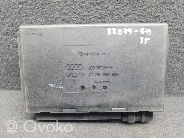 Audi A6 S6 C5 4B Moduł / Sterownik komfortu 4B0962258H