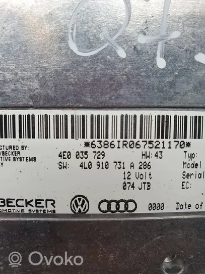 Audi Q7 4L Unité de contrôle MMI 4E0035729