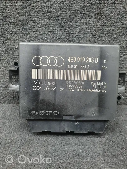 Audi A8 S8 D3 4E Pysäköintitutkan (PCD) ohjainlaite/moduuli 4E0919283B