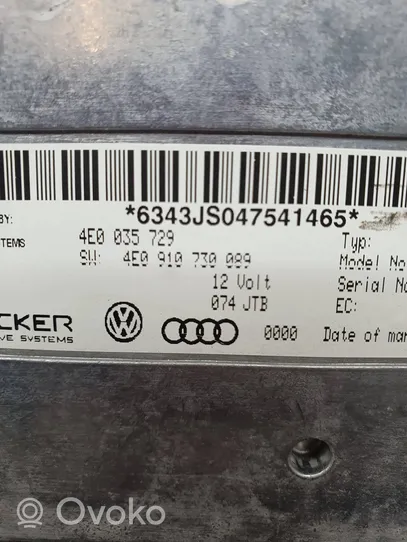 Audi A8 S8 D3 4E Unité de contrôle MMI 4E0035729