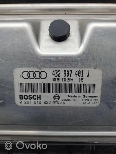 Audi A6 S6 C5 4B Moottorin ohjainlaite/moduuli 4B2907401J