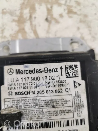 Mercedes-Benz CLA C117 X117 W117 Airbag control unit/module A1179001802