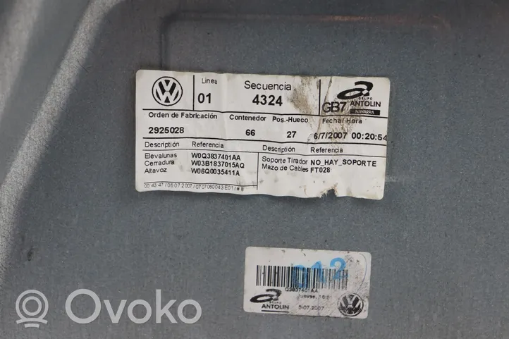 Volkswagen Polo IV 9N3 Alzacristalli elettrico della portiera anteriore 6Q3837401