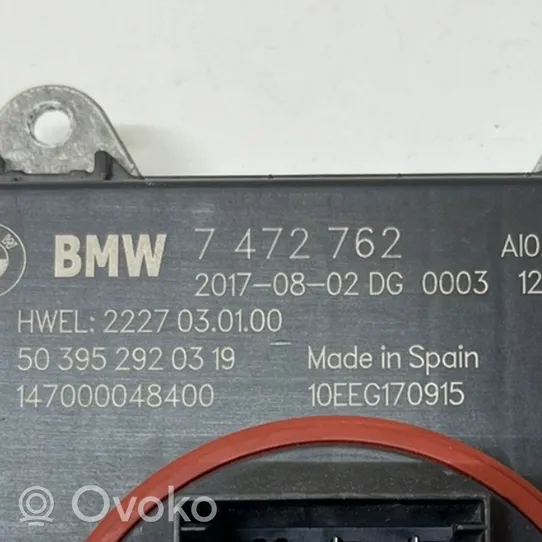 BMW 7 G11 G12 LED-liitäntälaitteen ohjausmoduuli 7472762