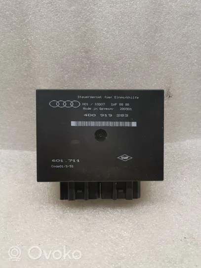 Audi A8 S8 D2 4D Unité de commande, module PDC aide au stationnement 4D0919283