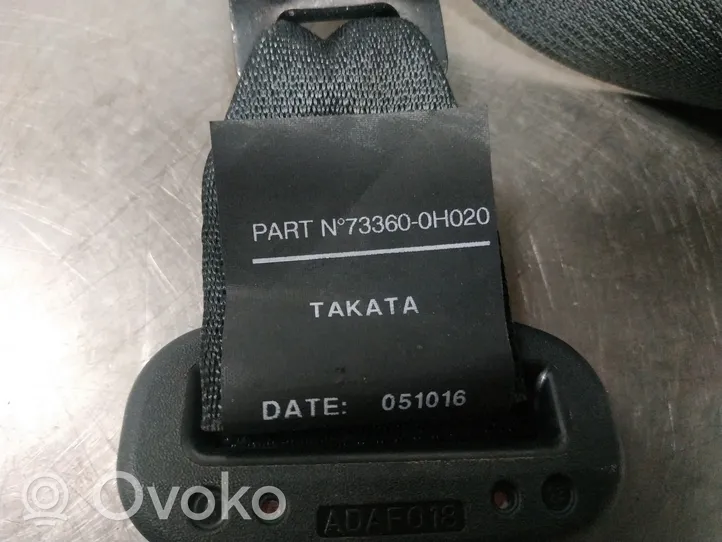 Toyota Aygo AB40 Pas bezpieczeństwa fotela tylnego 733600H020