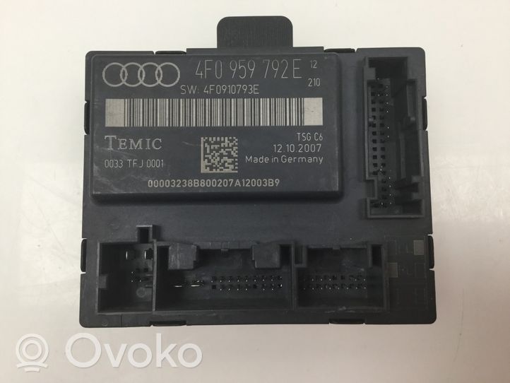 Audi A6 S6 C6 4F Oven ohjainlaite/moduuli 4F0959792E