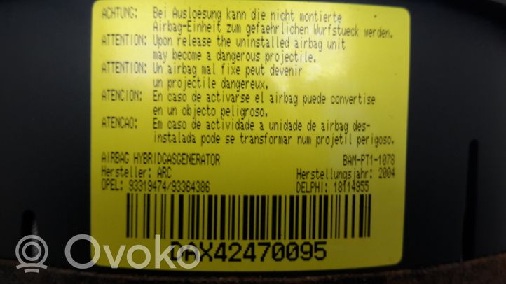 Opel Meriva A Airbag dello sterzo 93319474