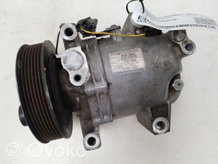 Nissan Navara Ilmastointilaitteen kompressorin pumppu (A/C) 92600EB400