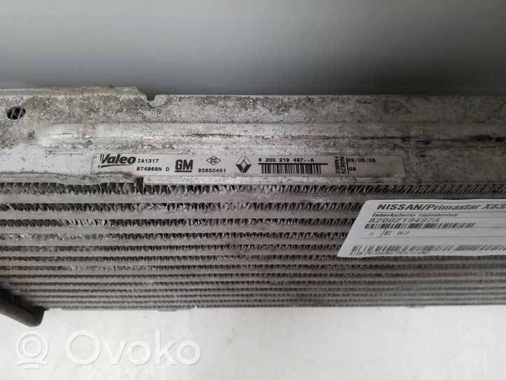 Nissan Primastar Chłodnica powietrza doładowującego / Intercooler 