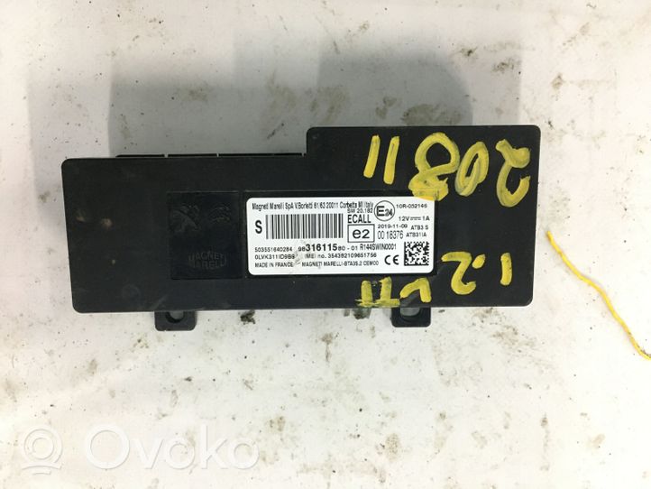 Peugeot 208 Bluetooth Modul Steuergerät 9831611580