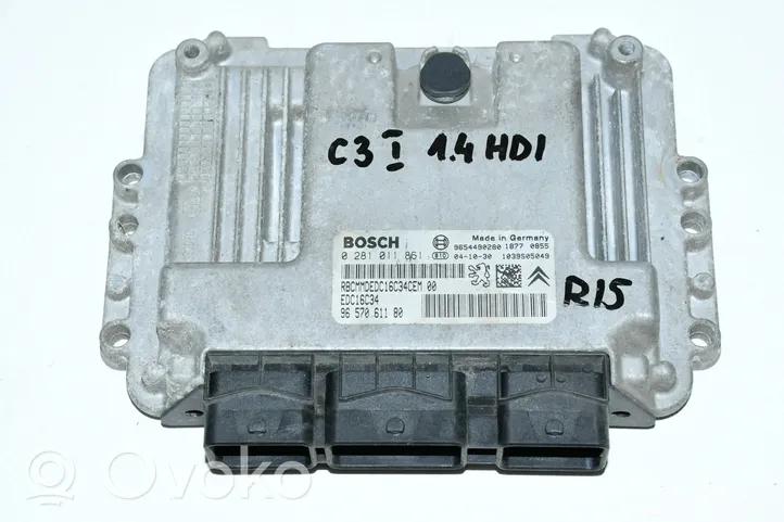 Citroen C3 Calculateur moteur ECU 9657061180