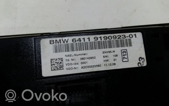 BMW 3 E90 E91 Oro kondicionieriaus/ klimato/ pečiuko valdymo blokas (salone) 64119190923