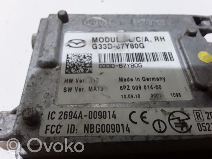 Mazda 6 Capteur radar d'angle mort G33D67Y80G