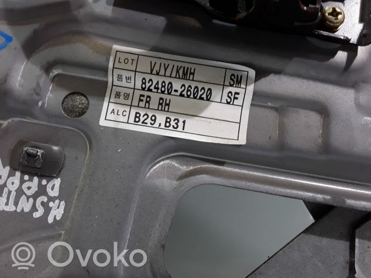 Hyundai Santa Fe Mécanisme de lève-vitre avant sans moteur 8248026020