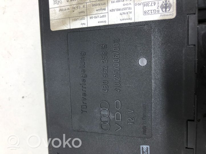 Audi A6 S6 C5 4B Comfort/convenience module 4B0962258