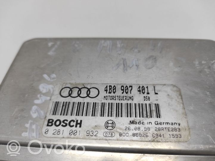 Audi A6 S6 C5 4B Moottorin ohjainlaite/moduuli 4B0907401L