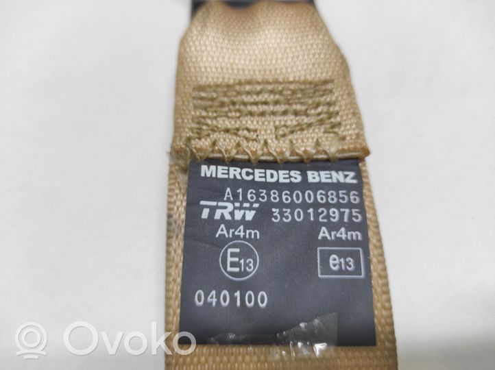 Mercedes-Benz ML W163 Saugos diržas galinis A16386006856