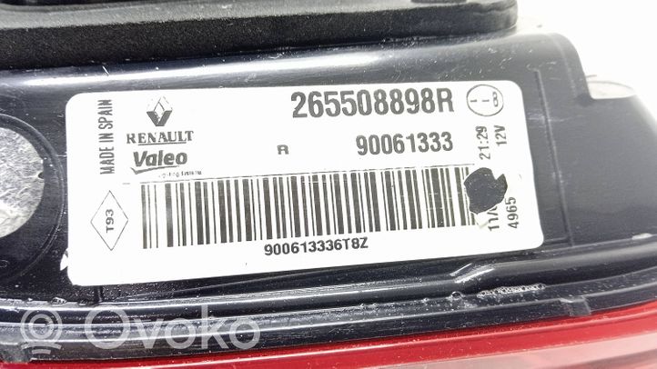 Renault Kadjar Lampy tylnej klapy bagażnika 265508898R