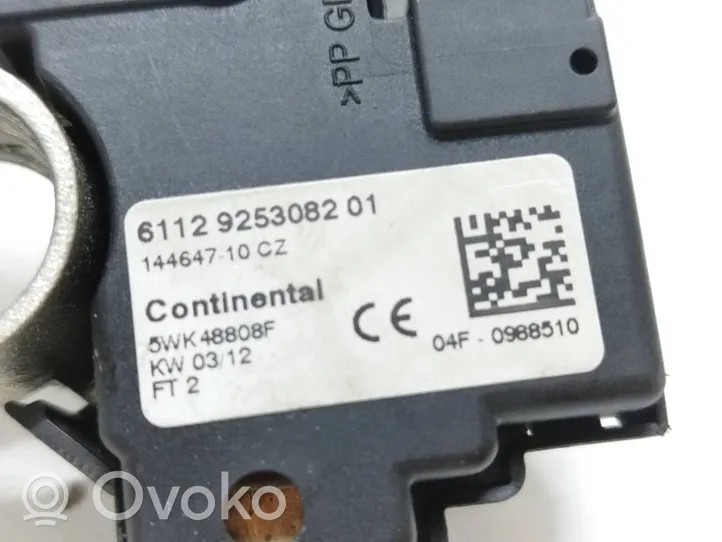 BMW 6 F12 F13 Câble négatif masse batterie 9253082