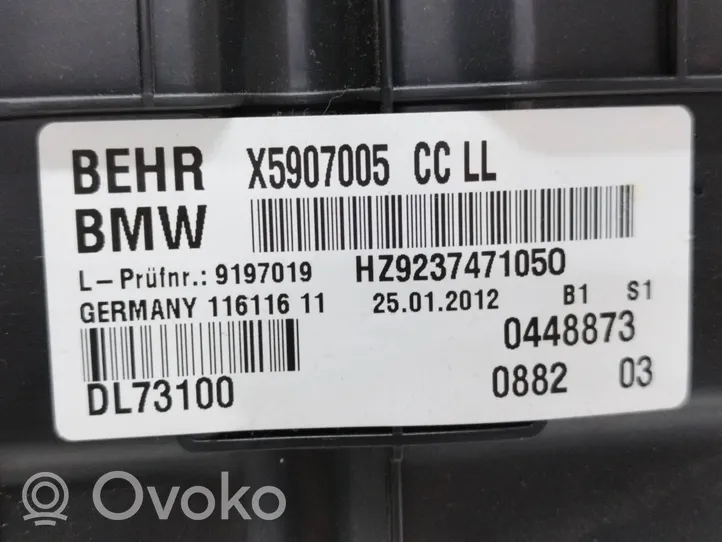 BMW 6 F12 F13 Sisälämmityksen ilmastoinnin korin kokoonpano 9197019