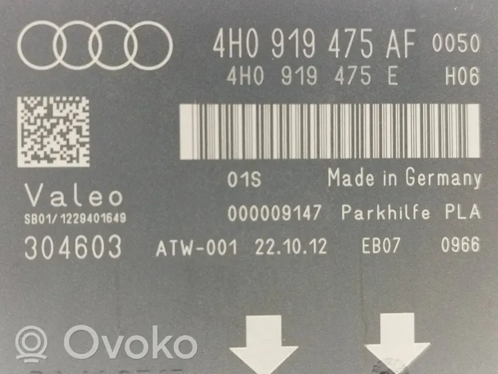 Audi A6 Allroad C7 Parkošanas (PDC) vadības bloks 4H0919475AF