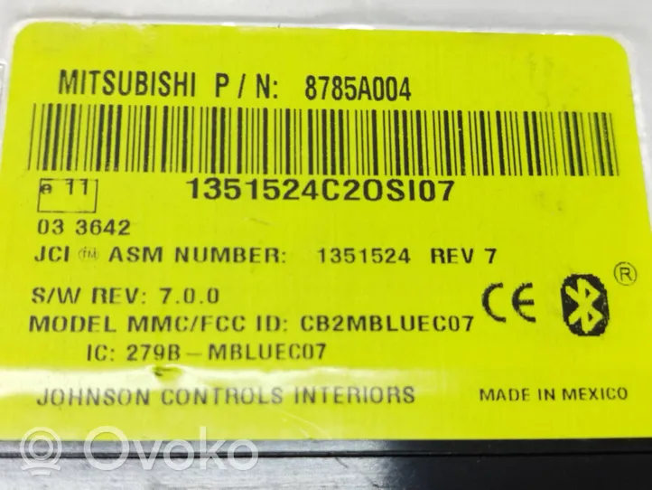 Mitsubishi Outlander Module unité de contrôle Bluetooth 8785A004