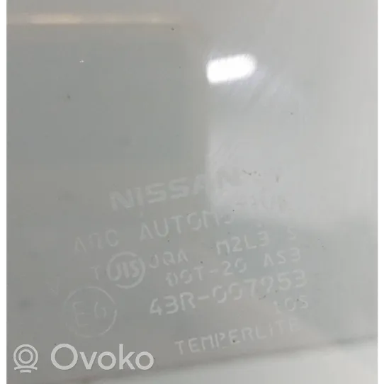 Nissan Leaf I (ZE0) Vetro del finestrino della portiera posteriore 43R007953
