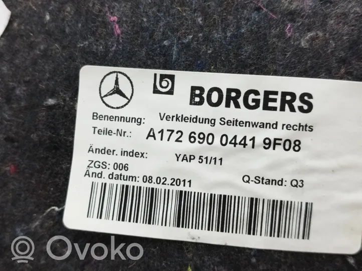 Mercedes-Benz SLK R172 Panneau, garniture de coffre latérale A1726900441