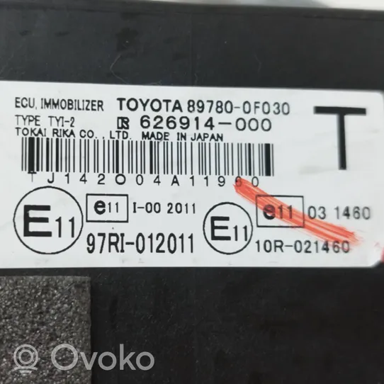 Toyota Verso Centralina/modulo immobilizzatore 897800F030