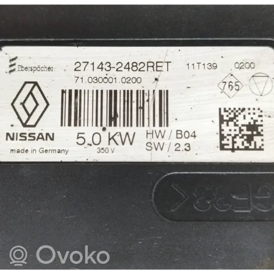 Nissan Leaf I (ZE0) Riscaldatore liquido di raffreddamento 271432482RET