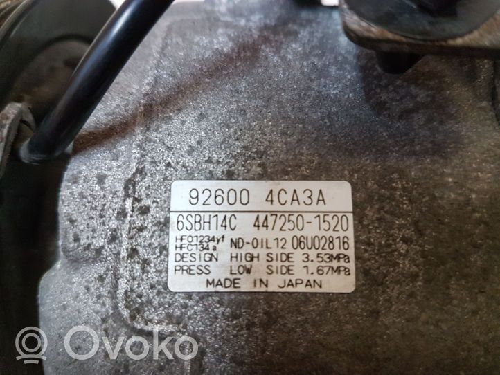 Nissan X-Trail T32 Ilmastointilaitteen kompressorin pumppu (A/C) 4472501520