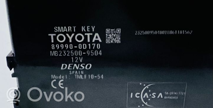 Toyota Yaris Beraktės sistemos KESSY (keyless) valdymo blokas/ modulis 899900D170