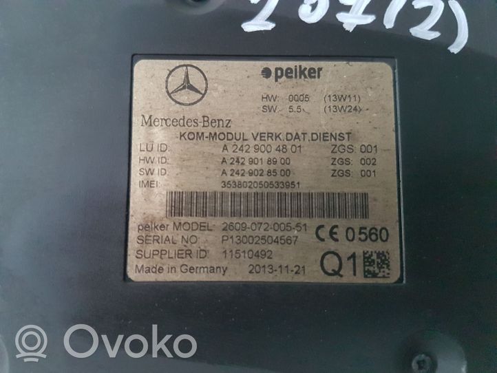Mercedes-Benz E A207 Telefono valdymo blokas A2429004801