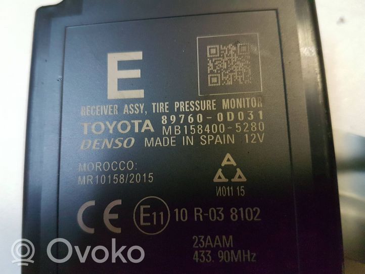 Toyota Yaris Module de pression des pneus 897600D031