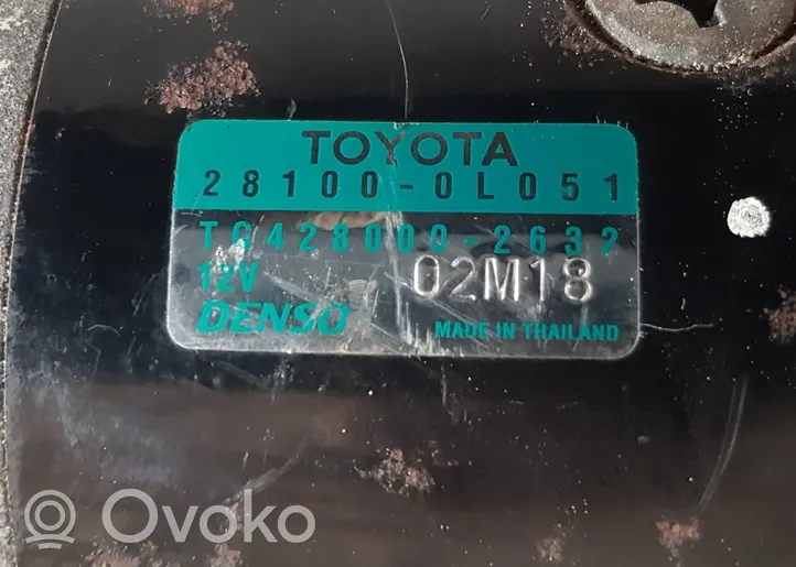 Toyota Hilux (AN10, AN20, AN30) Rozrusznik 281000L051