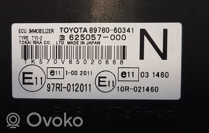 Toyota Land Cruiser (J120) Centralina/modulo immobilizzatore 8978060341