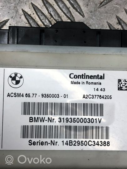 BMW 5 F10 F11 Centralina/modulo airbag 9350003