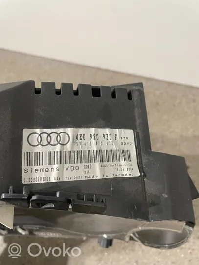 Audi A8 S8 D3 4E Tachimetro (quadro strumenti) 4E0920930F