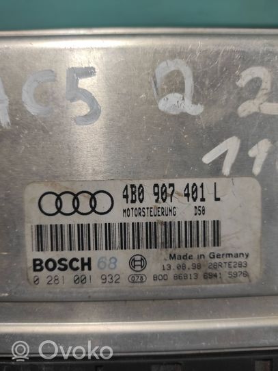 Audi A6 S6 C5 4B Moottorin ohjainlaite/moduuli 4B0907401L