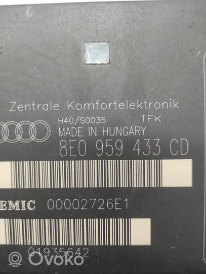 Audi A4 S4 B7 8E 8H Module confort 8E0959433CD