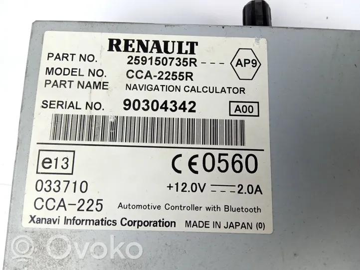 Renault Laguna III Radio/CD/DVD/GPS-pääyksikkö 259150735R