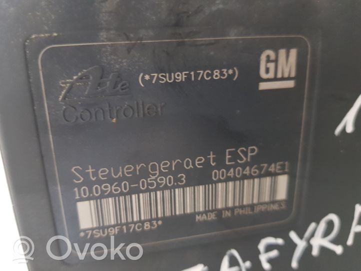 Opel Zafira A ABS-Steuergerät 00404674E1